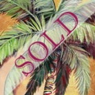 yellow palm tree painting