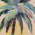 yellow palm tree painting
